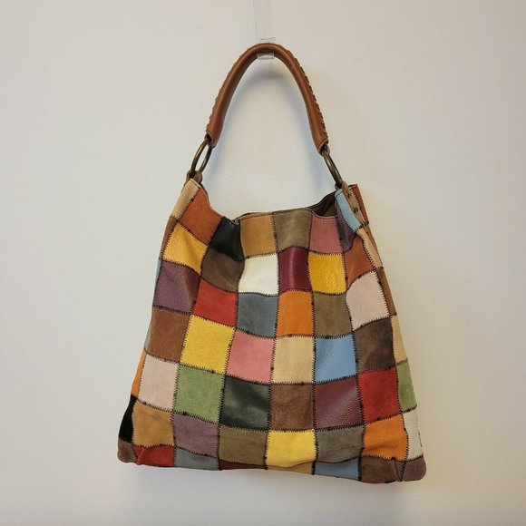 Lucky Brand Leather Patchwork Hobo Bag - Picture 12 of 12